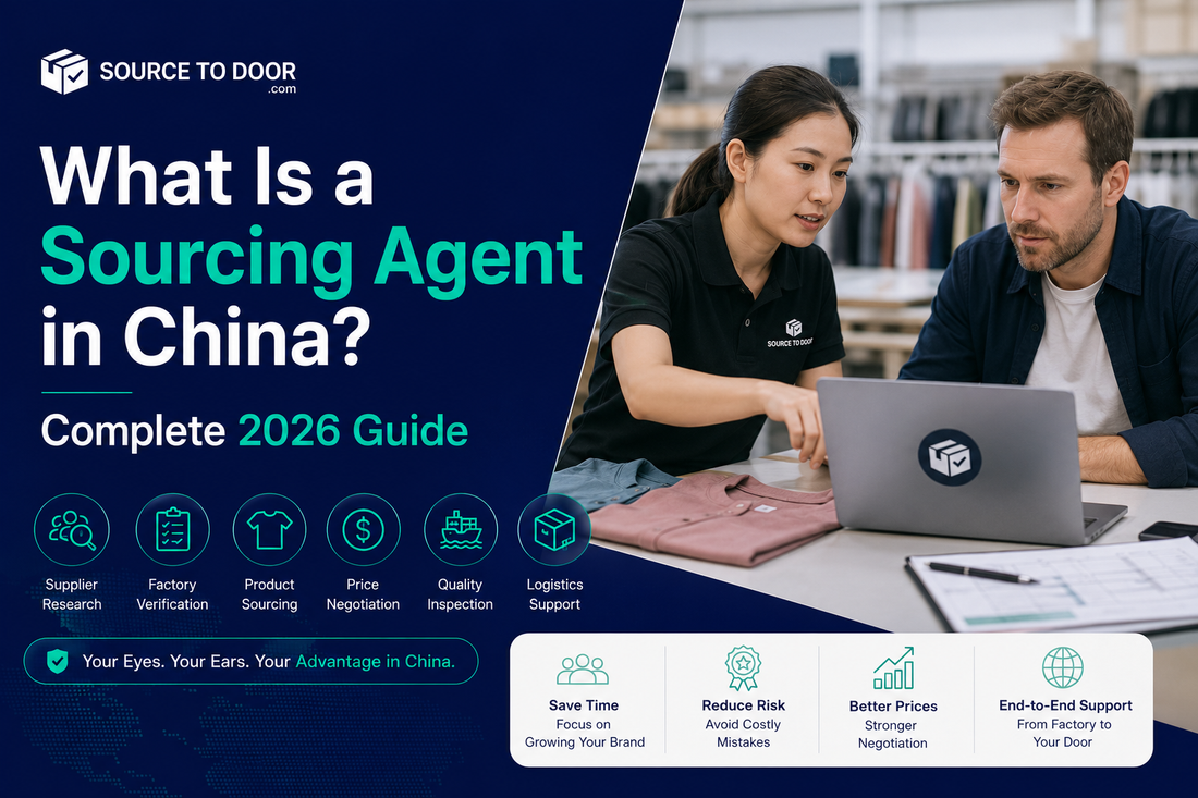 What is a sourcing agent in China guide showing supplier research, factory verification, product sourcing, price negotiation, quality inspection, and logistics support for international brands.