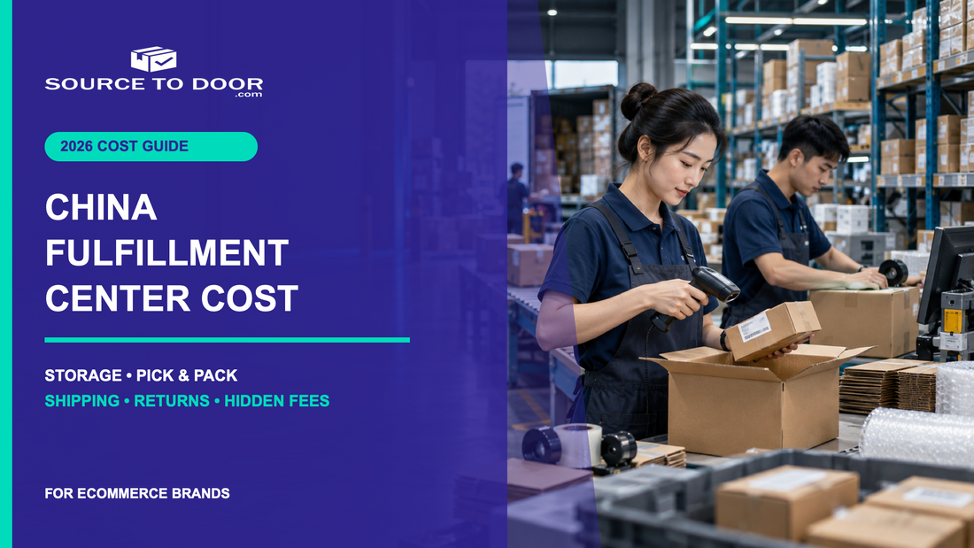 China fulfillment center cost guide showing warehouse staff scanning ecommerce parcels